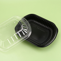 Conteneur alimentaire à emporter sur mesure, réutilisable, carré, rectangulaire, boîte alimentaire en plastique PP, boîte à lunch