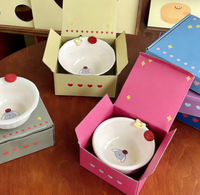 Service de table en porcelaine Fruit Paradise, ensemble de bols et d'assiettes, motif de dessin animé à haute valeur chromatique, design frais et mignon, assiette à dessert ronde