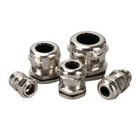 Presse-étoupe en laiton nickelé étanche à basse tension OUORO IP68 certifié ROHS M10*1 (3-6,5 mm) avec rondelle