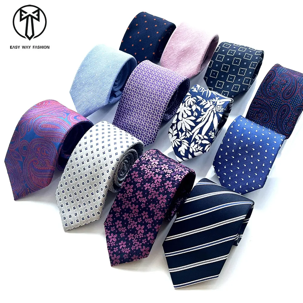 Gravatas de seda jacquard, gravatas de seda personalizadas, clássicas, alta qualidade