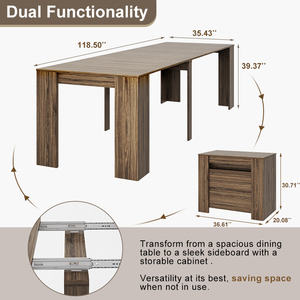 <span class=keywords><strong>Table</strong></span> à manger pliante multifonctionnelle en bois de haute qualité <span class=keywords><strong>pour</strong></span> restaurant et salon - Product Image 3