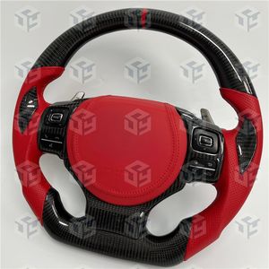 Volante de Fibra de Carbono y Cuero Perforado Rojo Oscuro Personalizado para Lexus <span class=keywords><strong>GS</strong></span> Gsf Is250 Is <span class=keywords><strong>300</strong></span> Nx Ct200 - Product Image 2