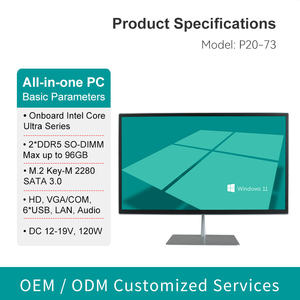 Computadora de Escritorio Todo en Uno de 23.8 Pulgadas, Intel Core Ultra 7 255H 155H Ultra 5 225H 125H, 16 GB DDR5, 16:9 LED, PC Compacta Todo en Uno - Product Image 1