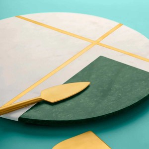 Tablas de Cortar de Mármol Hechas a Mano para Utensilios de Cocina, Nuevo Diseño, Tablas de Cortar de Mármol Blanco y Madera - Product Image 3