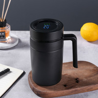 2025 480ml vente en gros Smart Led affichage de la température bouteilles d'eau isolées sous vide tasses à café avec infuseur à thé comme cadeaux d'affaires
