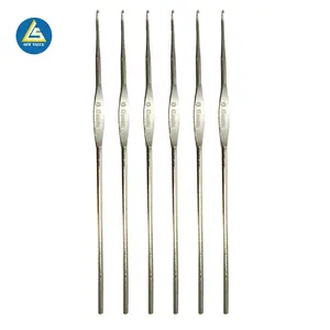 Best selling single-head nickel-plated iron crochet hook set for knitting