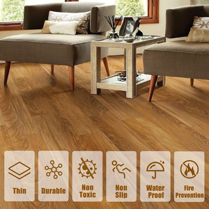 Revêtement de sol en vinyle PVC auto-adhésif imitation bois, carrelage LVT à coller - Product Image 3