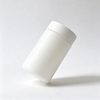Pot en plastique HDPE blanc doux au toucher de 300 ml, 500 ml, 400 ml, 16 oz, 32 oz pour poudre protéinée, suppléments, gommes et capsules molles