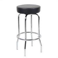 Tabouret de bar pivotant à 360 degrés avec logo et couleur personnalisés, siège rotatif et anneau simple chromé, tabouret de magasin