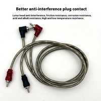 Cable de Audio para coche RCA de doble fila, 1m, conector VGA de señal modificada de cobre puro, chaqueta de PVC para altavoz, Video, Cable RCA estéreo para coche