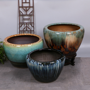 Jingdezhen Pot de fleur en céramique et bol de nénuphar <span class=keywords><strong>Bassin</strong></span> de <span class=keywords><strong>lotus</strong></span> Pot de jardin pour poisson rouge pour paysage aquatique scènes de vent et d'eau - Product Image 1