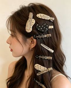 Épingle à cheveux pour chien en résine faite à la main, style coréen, motif vague et nœud, accessoires pour franges - Product Image 2
