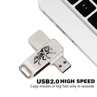 Unidad Flash USB de Metal de 64 GB, Memoria USB de 4 GB, 8 GB, 32 GB, 128 GB, Pendrive, Unidad de Memoria USB de 16 GB