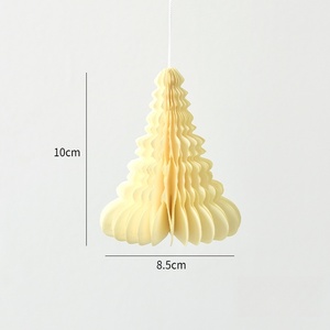Boule de neige en origami en forme de nid d'abeille, petite boule de Noël à suspendre pour l'arbre de Noël, décorations de Noël - Product Image 4