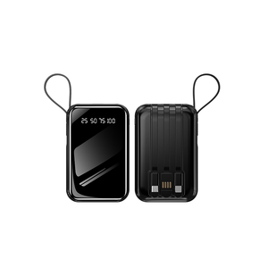 Batería Externa Ultradelgada <span class=keywords><strong>con</strong></span> Logotipo Personalizado, 10000 mAh, 4 Cables Integrados, Mini Espejo Portátil - Product Image 5