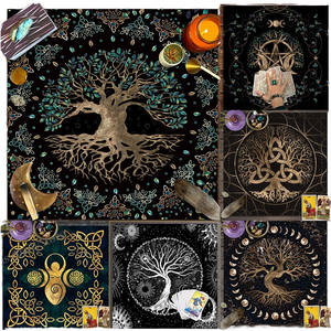 Tarocchi piazza tovaglia mare velluto tessuto terrazza tavolo da pranzo copritelo multiuso Mandala vita albero farfalla - Product Image 2