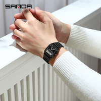 Relojes de Pulsera Digitales SANDA 747 Deportivos Resistentes al Agua con Cronómetro para Hombre y Mujer, Reloj de Cuarzo Analógico Electrónico con Alarma y Visualización de Semana