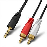 Câble audio AV stéréo 3,5 mm vers 2 RCA, prix usine, 1,5 m, 3 m, 5 m