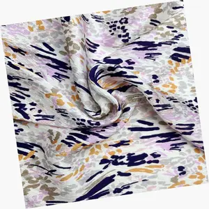 New Arrival Material Luxury Silk Feel 100% Viscose/Rayon Crepe Pearl Satin with Spandex Fabric for Kaftan Sleepwear Shirt