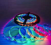 Bande LED adressable DC 12V WS2811B, éclairage en corde de 5m, 30 LED, 60 LED, 5050 RGB, largeur 10mm, bandes LED intelligentes RGBIC pour discothèque