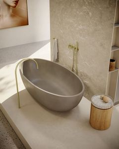 Luxury Freestanding Concrete Bathtub For Hotel Resort Projects OEM Lightweight GFRC Cement Soaking Tub Vietnam Manufacturer - Product Image 5
