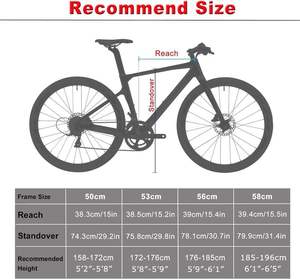 Vélo de course sur route en fibre de carbone RTS T700 avec freins à disque hydrauliques, 24 vitesses, pédales ordinaires, jeu de roues 700C pour cyclisme professionnel - Product Image 6