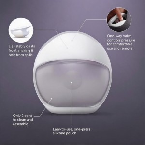 Collecteur de lait maternel en silicone de qualité alimentaire, anti-déversement, pompe manuelle à aspiration pour les mères allaitantes, certifié CE, vente en gros - Product Image 4