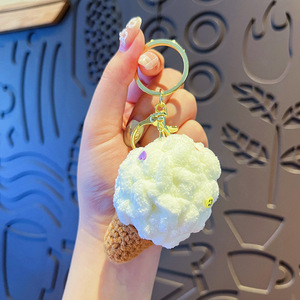 Handmade Crochet Kẹo Bông Móc Khóa Tùy Chỉnh Logo Đầy Màu Sắc Dây Móc Khóa Cho Túi Trang Trí Và Quà Tặng - Product Image 3