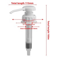Pompe distributrice de sirop en plastique pour bouteilles, type à pression, capacité 30cc, qualité alimentaire, pour liquides (gel douche/shampoing/savon vaisselle)