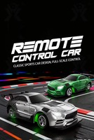 YT Mini Coche RC Eléctrico de Alta Velocidad 4WD para Escritorio, Recargable, Simulación de Carreras, Mini Coche RC de Derrape con Control Remoto 1:64
