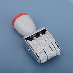 Văn phòng tiêu chuẩn cao su di động tem 4mm Tiếng Anh Có thể điều chỉnh năm tháng ngày Con lăn ngày tem - Product Image 4