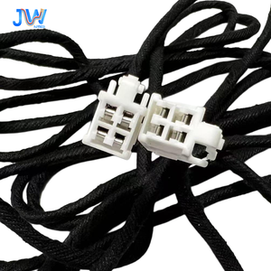 Özel 4 Pinli Araç Ses Sistemi Uzatma Kablosu PVC İzolasyonlu Polyester Kumaş Kılıflı Otomotiv Stereo Yükseltmesi İçin - Product Image 2