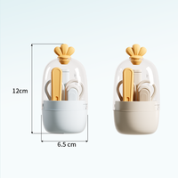 Kit d'ongles pour bébé nouveau-né 4 pièces avec ciseaux et lime Kit de toilettage complet pour enfants ensemble d'ongles ensemble de soins des ongles pour bébé