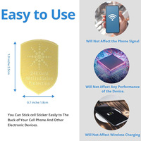 Prix moins cher logo personnalisé 5G Emf Blocker protection autocollant pour écouteurs 24k or Anti rayonnement téléphone portable autocollant