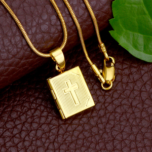 FS unisexe plaqué or en laiton <span class=keywords><strong>Photo</strong></span> boîte jésus Style <span class=keywords><strong>croix</strong></span> pour bijoux religieux fins Christian Type mode pendentifs et breloques - Product Image 1