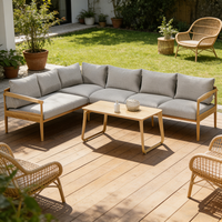 Ensemble de canapés de jardin en alliage d'aluminium, modèle populaire pour la fabrication de meubles d'extérieur, patio, parc, villa, hôtel, projet