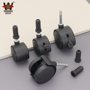 Roulettes de meubles Disiwei en plastique PP avec frein, roulettes pivotantes pour chaise de bureau, roulettes à brancher - Product Image 3