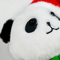 Peluche Panda de Noël Personnalisée OEM ODM avec Costume de Père Noël, Ultra Douce, avec Logo de Marque Personnalisé, Anti-Stress