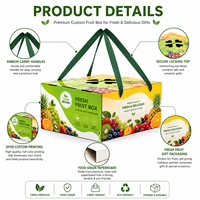 Ecologisch verantwoorde, biologisch afbreekbare, stevige, gerecycleerde materialen, draagbare verpakking voor vers fruit met glitter sponsvoering