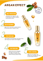 Sérum de brillance à l'huile d'argan bio vegan de marque privée, nourrissant et hydratant, réparateur pour cheveux crépus