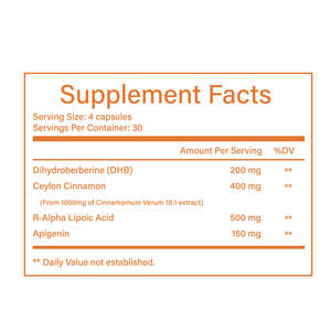 HUAQING OEM Dehydroberberine 1250mg capsules <span class=keywords><strong>Super</strong></span> Berberine supplement met Ceylon kaneel & R-alfa-liponzuur & Apigenine - Product Image 4