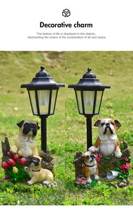 Lámpara Solar Decorativa de Resina con Forma de <span class=keywords><strong>Toro</strong></span> de las Tierras Altas, Estilo Rústico Pintado a Mano, para Jardín - Product Image 4