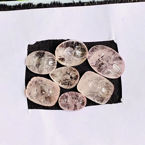 100% genuino Rosa morganita tallada piedra preciosa para la fabricación de joyas tamaño de elección múltiple - Product Image 3