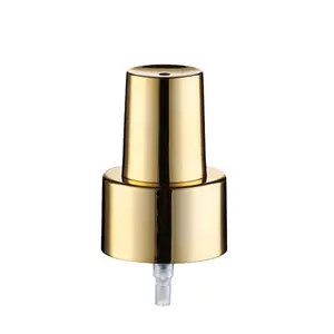 Golden plastic UV coated fine mist sprayer, 28/410 aluminum collar perfume sprayer