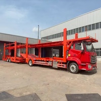 Semi-remorque porte-voitures à deux essieux en acier avec surface antidérapante et fonction de basculement hydraulique pour une logistique automobile efficace à Dubaï
