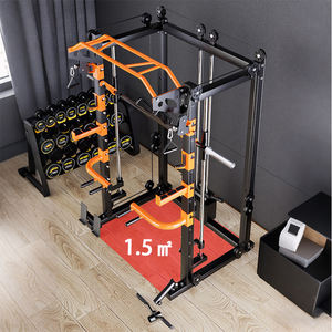 Soporte para Sentadillas, Banco de Pesas Resistente, Máquina <span class=keywords><strong>Smith</strong></span> para Gimnasio en Casa, <span class=keywords><strong>con</strong></span> Inclinación para Pesas, Barras para Dominadas y Barras de Apoyo - Product Image 4