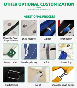 กระเป๋าผ้าแคนวาสขนาดใหญ่แบบมีหูหิ้วสำหรับใส่ของช้อปปิ้งประจำวัน ผลิตจากผ้าฝ้ายรีไซเคิลอย่างดี รับผลิตตามแบบที่ต้องการ - Product Image 3