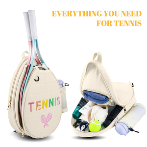 Mochila Cruzada Impermeable de 25L para Tenis y Pickleball para Mujer, con Bolsillos para Pelotas con Separación Seco-Húmedo y Protección Antirrobo - Product Image 4