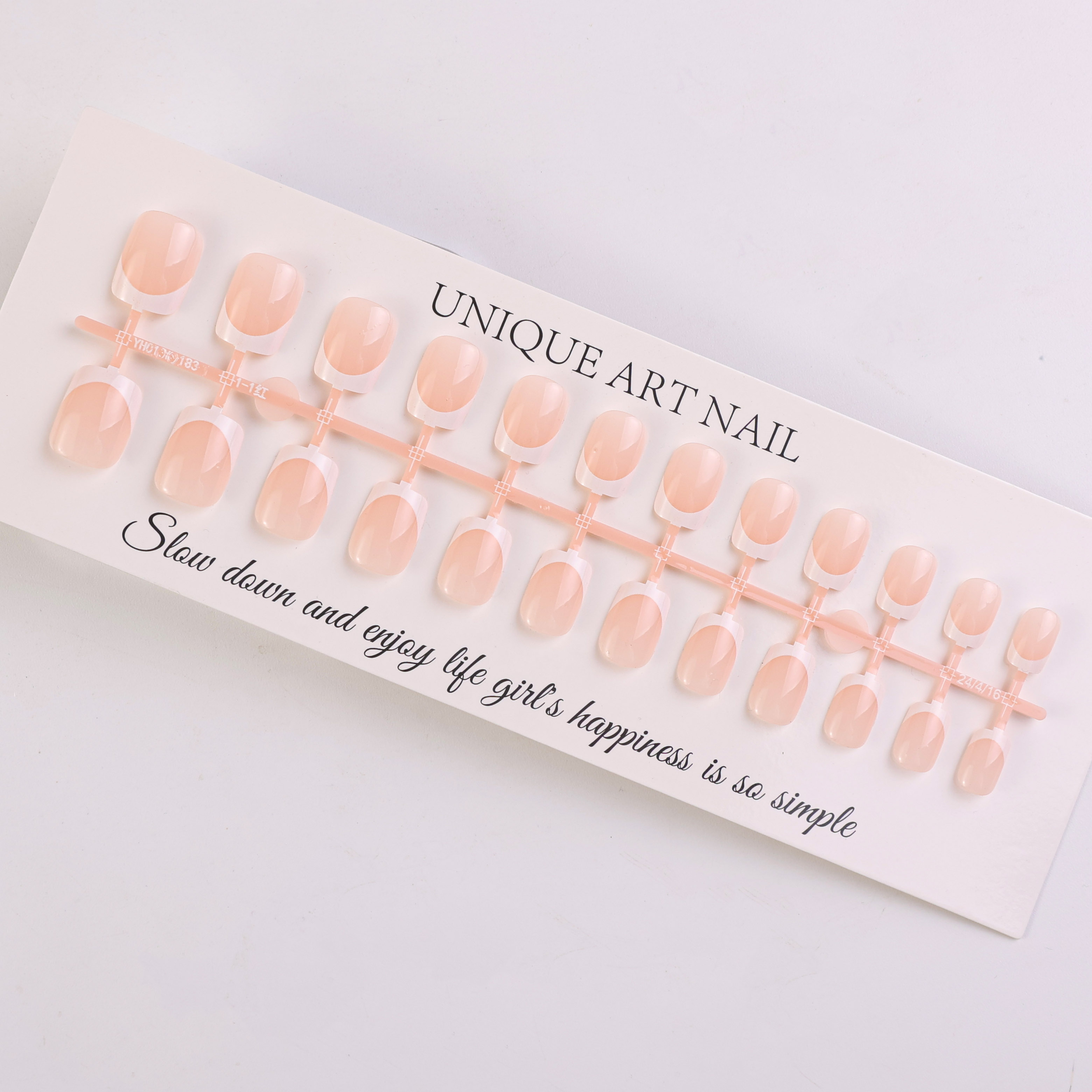 nake pink french white