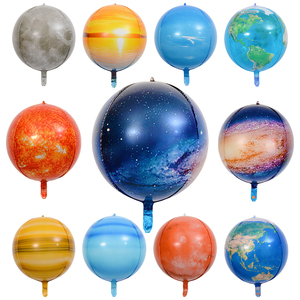 Ballon planétaire de 22 pouces, ballon décoratif en film d'aluminium sur le thème de l'espace, de l'univers et du système solaire, sphérique 4D - Product Image 1